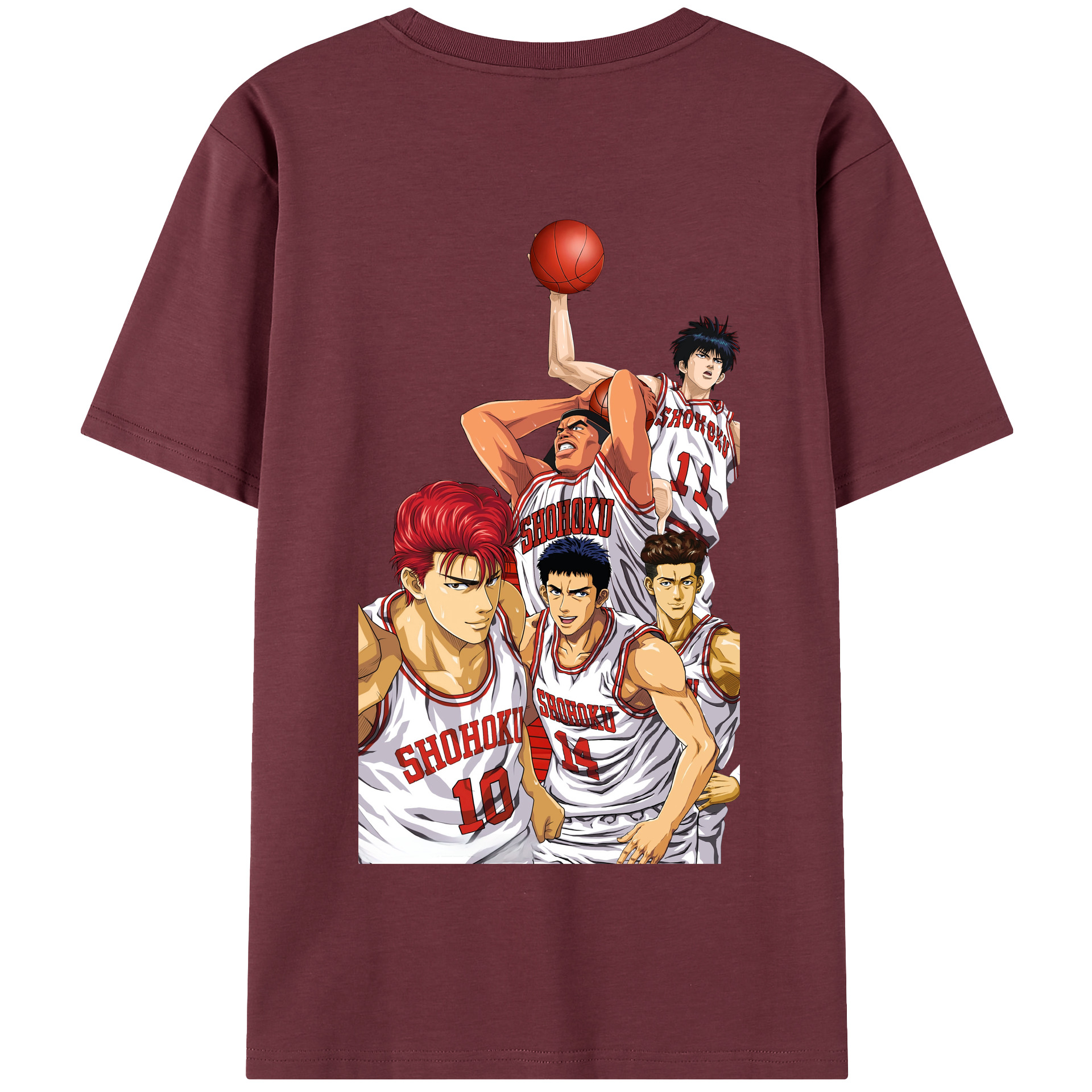 SLAM DUNK／スラムダンク 綿100％半袖Tシャツ（背面プリント）